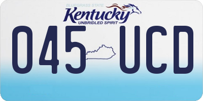 KY license plate 045UCD