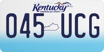 KY license plate 045UCG