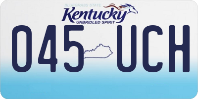 KY license plate 045UCH