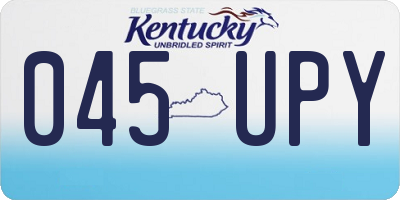 KY license plate 045UPY
