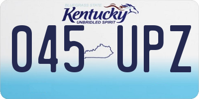 KY license plate 045UPZ