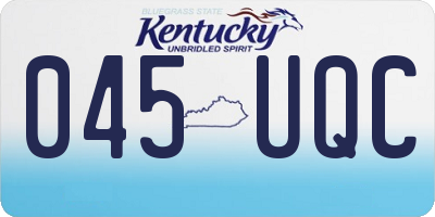 KY license plate 045UQC