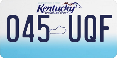 KY license plate 045UQF