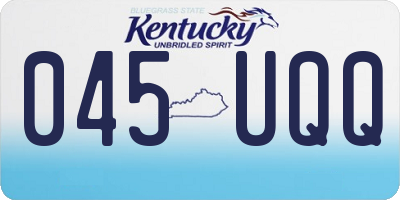 KY license plate 045UQQ