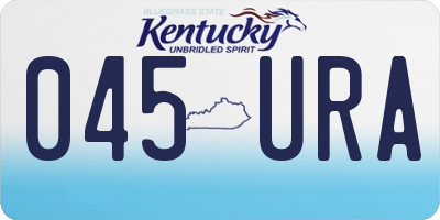 KY license plate 045URA