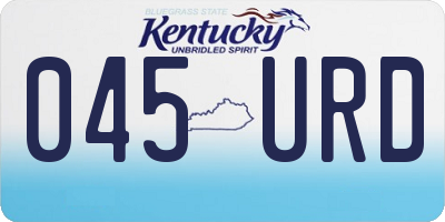 KY license plate 045URD