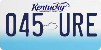 KY license plate 045URE