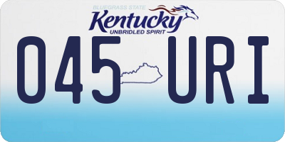 KY license plate 045URI