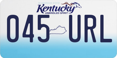 KY license plate 045URL