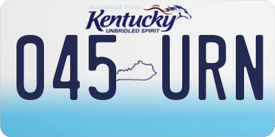 KY license plate 045URN