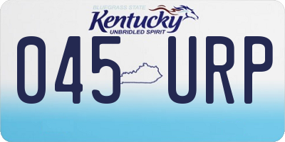 KY license plate 045URP