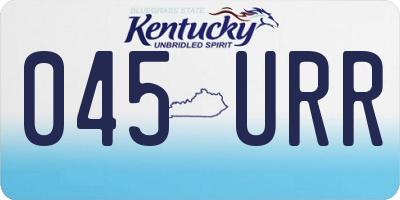 KY license plate 045URR