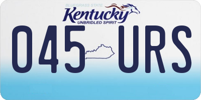 KY license plate 045URS