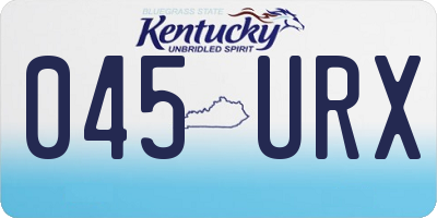 KY license plate 045URX