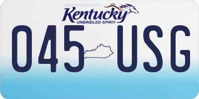 KY license plate 045USG