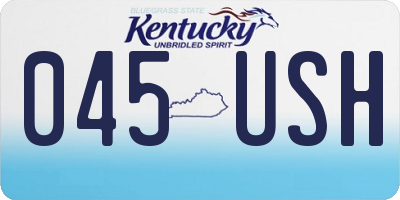 KY license plate 045USH