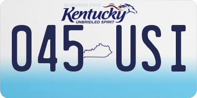 KY license plate 045USI