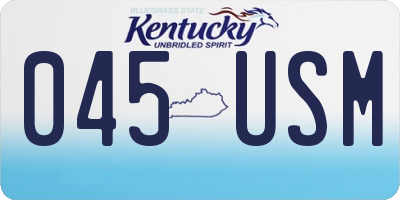KY license plate 045USM
