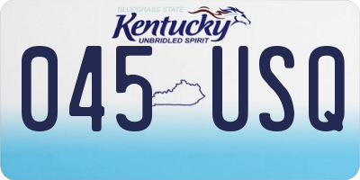 KY license plate 045USQ