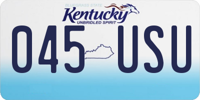 KY license plate 045USU