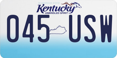 KY license plate 045USW