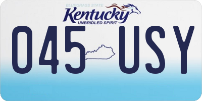 KY license plate 045USY