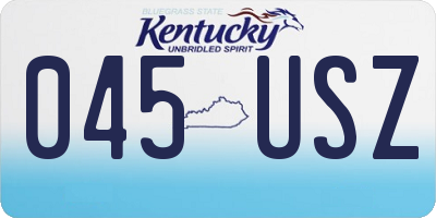 KY license plate 045USZ