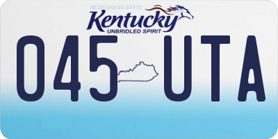KY license plate 045UTA