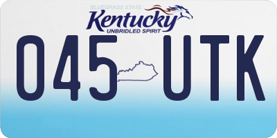 KY license plate 045UTK