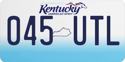 KY license plate 045UTL