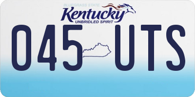 KY license plate 045UTS