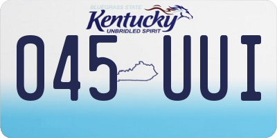 KY license plate 045UUI