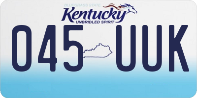 KY license plate 045UUK