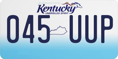 KY license plate 045UUP