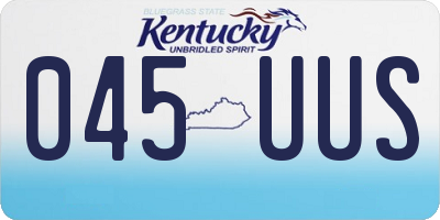 KY license plate 045UUS