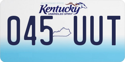 KY license plate 045UUT