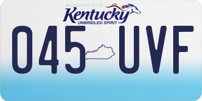 KY license plate 045UVF