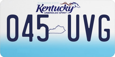 KY license plate 045UVG