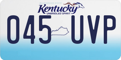 KY license plate 045UVP