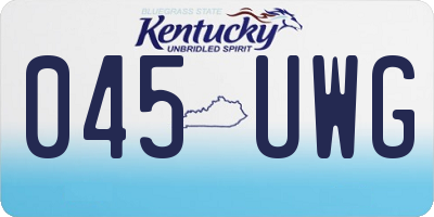 KY license plate 045UWG