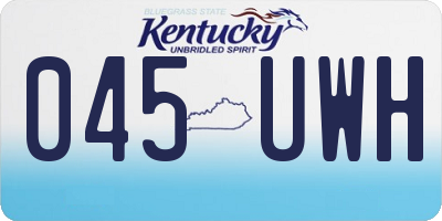 KY license plate 045UWH
