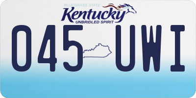 KY license plate 045UWI