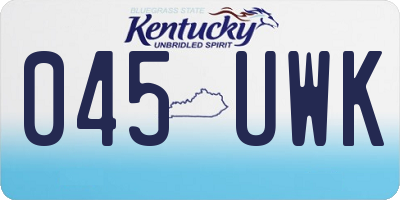 KY license plate 045UWK