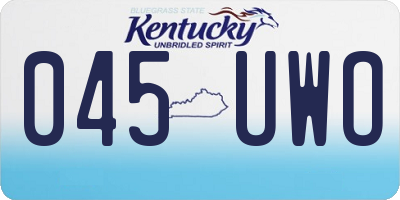 KY license plate 045UWO