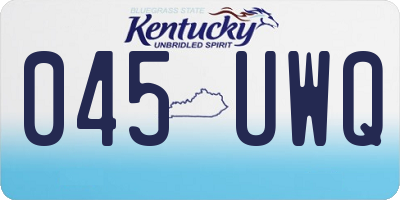 KY license plate 045UWQ