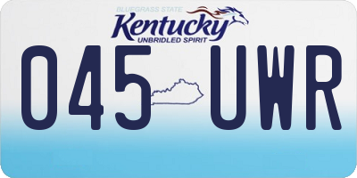 KY license plate 045UWR