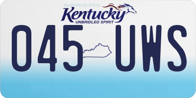 KY license plate 045UWS