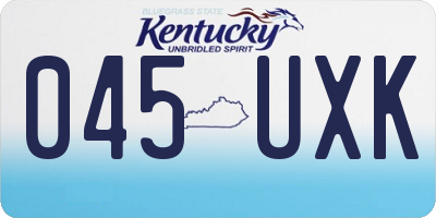 KY license plate 045UXK