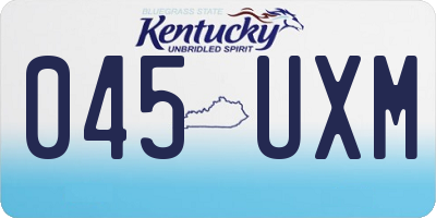 KY license plate 045UXM