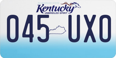 KY license plate 045UXO
